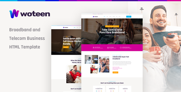 Woteen - Broadband and Telecom Business HTML Template