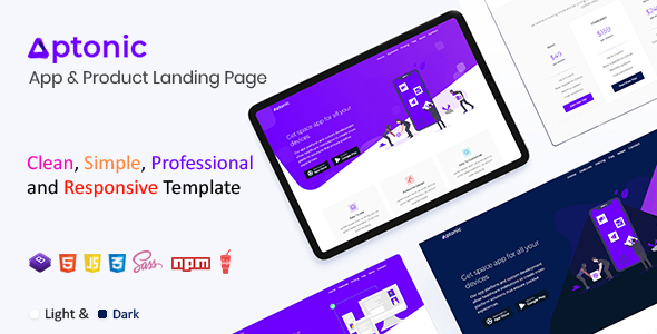Aptonic - App Landing Page