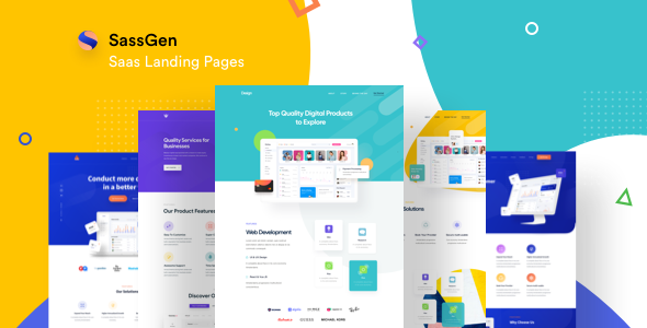 Sassgen | SaaS Landing Page HTML Template