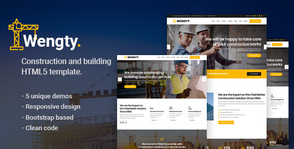 Wengty - Construction & Building HTML Template