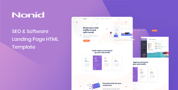 Nonid - SEO & Software Landing Page HTML Template
