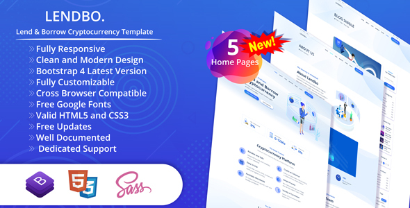 Lendbo - Lend and Borrow Cryptocurrency HTML Templates