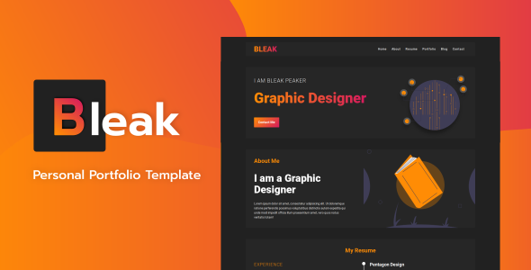 Bleak - Personal Portfolio Template