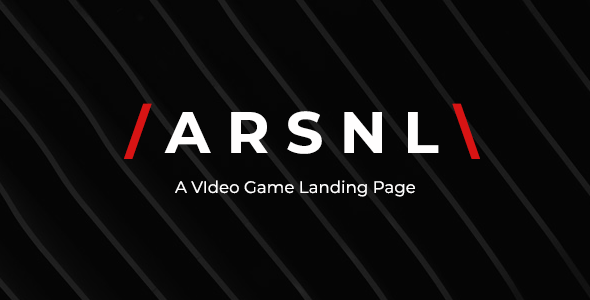 ARSNL - Video Game Landing Page