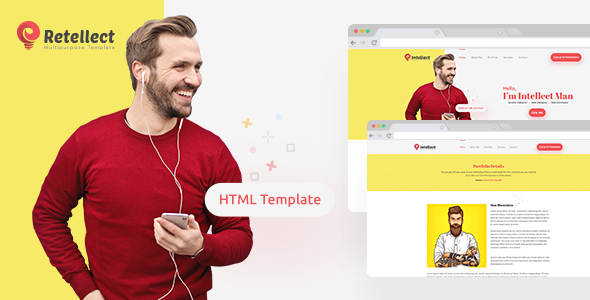 Retellect - Personal Portfolio HTML Template