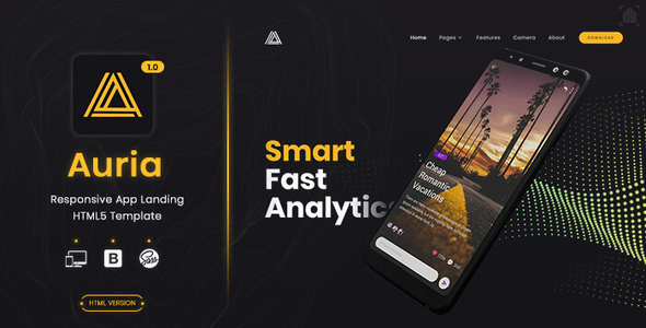 Auria - App Landing Page
