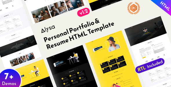 Alysa - Online CV & Resume Bootstrap 5 Template