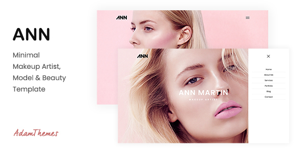 ANN — Minimal Makeup Artist, Model & Beauty Template