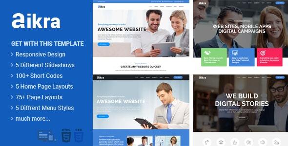 Aikra - Responsive Multipurpose Html5 Website Template