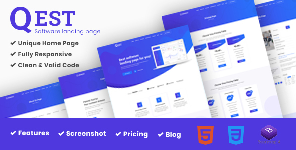 QEST- Apps Landing Template