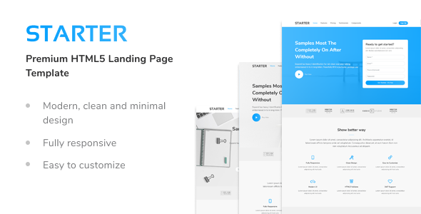 Starter - Premium HTML5 Landing Page Template