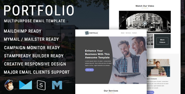 Portfolio - Multipurpose Responsive Email Template with Mailchimp Editor