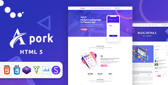 Apork - Product Landing HTML 5 Template