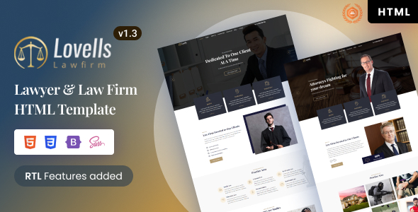 Lovells - Lawyer & Law Firm Bootstrap 5 Template