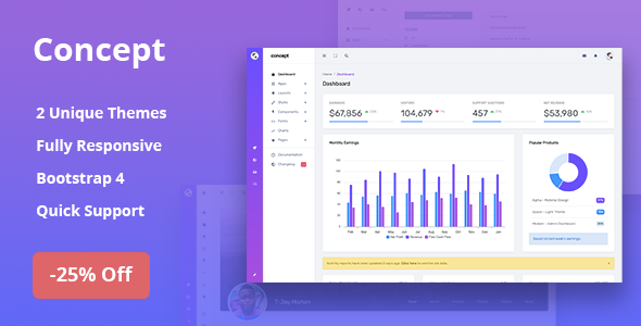 Concept - Responsive Admin Dashboard Template