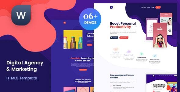 Wekala - Digital Agency & Marketing HTML5 Template
