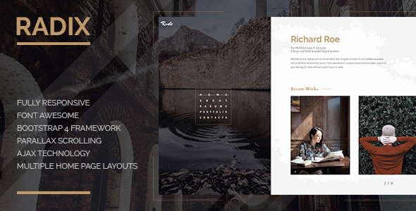 Radix -  Portfolio and Resume Template