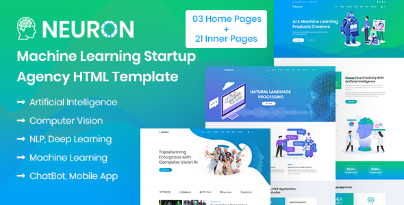 Neuron - Machine Learning & AI Startups HTML Template
