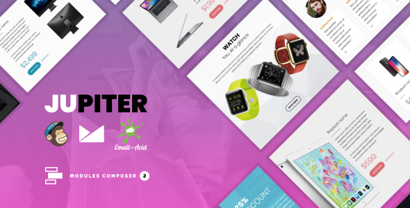 Jupiter - E-commerce Responsive Email Template for Tech Products & Gadgets with Online Builder