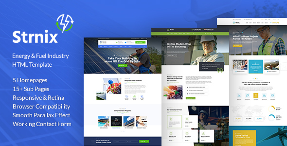 Strnix - Solar and Green Energy HTML Template