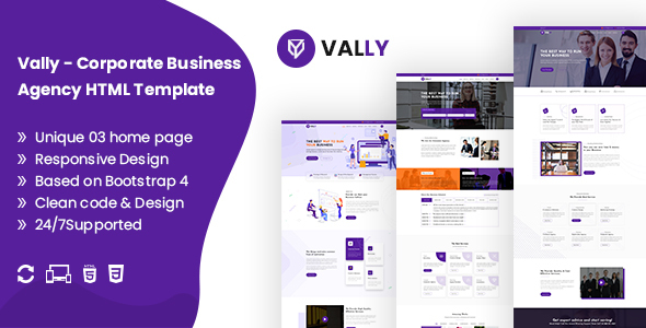 Vally - Corporate Business Agency HTML5 Template