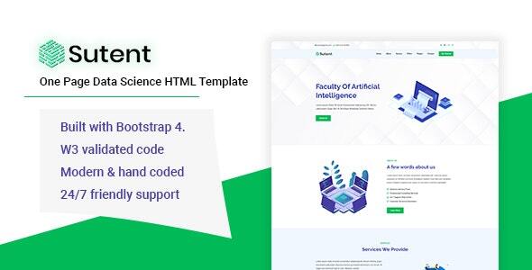 Sutent - Data Science HTML Template