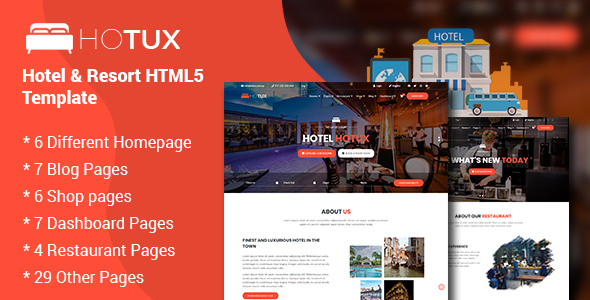 Hotux - Hotel & Resort HTML5 Template