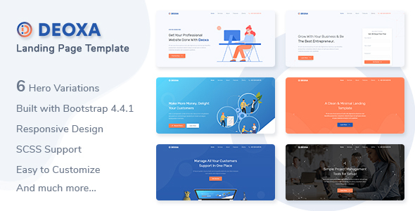 Deoxa - Landing Page Template