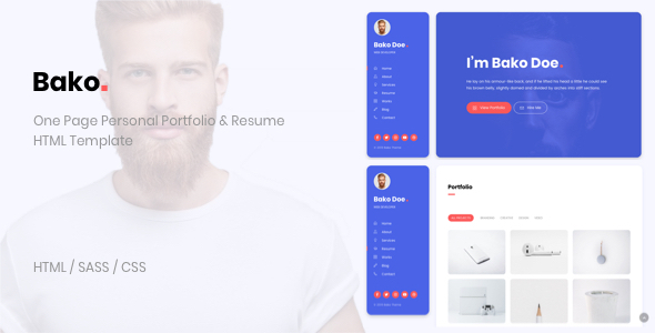 Bako - Personal Portfolio & Resume HTML Template