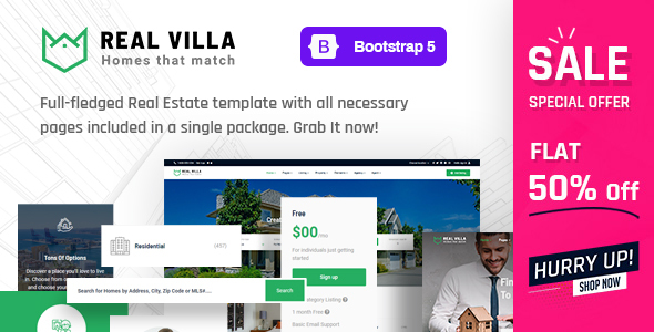 Real Villa - Real Estate HTML5 Template