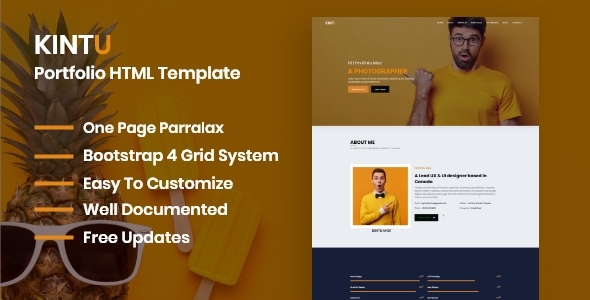 Kintu - Personal Portfolio HTML Template