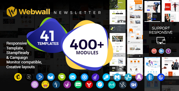 Webwall - Multipurpose Responsive Email Template + StampReady & CampaignMonitor compatible files