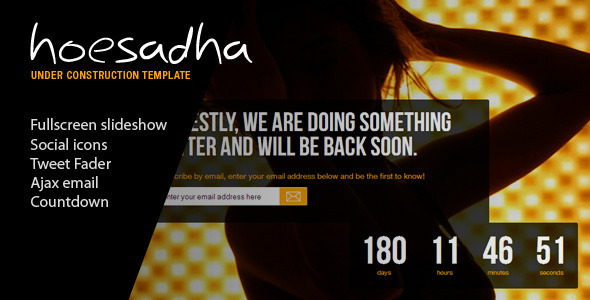 Hoesadha - Fullscreen Under Construction Template