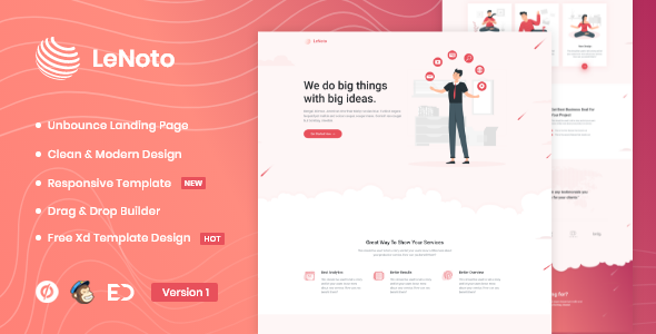 LeNoto - Isometric Business Unbounce Landing Page