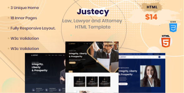 Justacy - Law, Lawyer and Attorney HTML Template