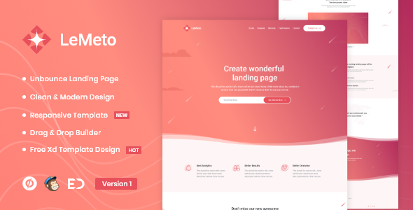 LeMeto - Isometric Business Unbounce Landing Page