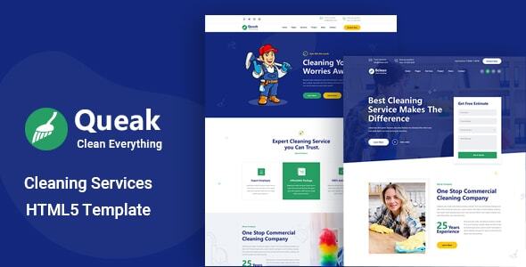Queak - Cleaning Service HTML Template
