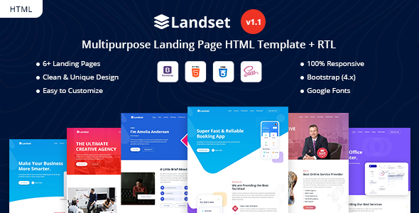 Landset - Multipurpose Landing Page Template