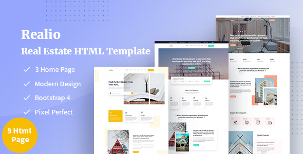 Realio - Creative Real Estate HTML 5 Template
