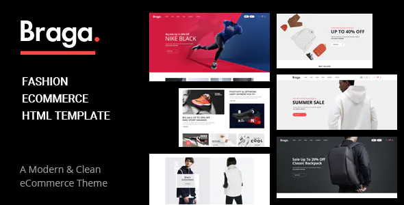 Braga - Fashion Minimal Website Template using Bootstrap 5