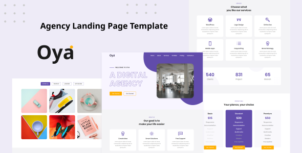 Oya - Agency Landing Page Template