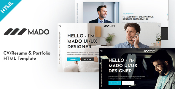 Mado - CV/Resume & Portfolio HTML Template