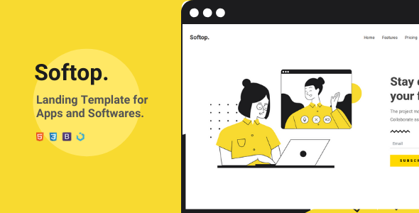 Softop — Landing Template for Apps and Softwares