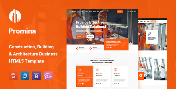Promina - Construction and Building HTML5 Template