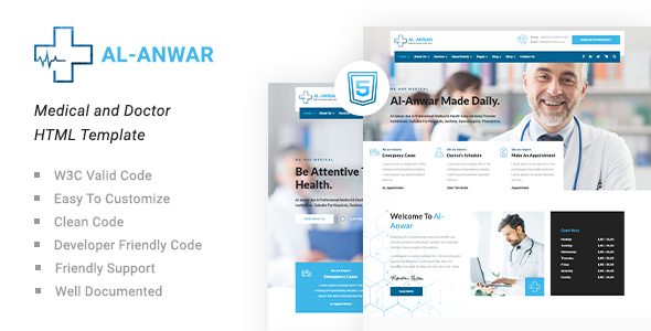 Al-Anwar | Medical and Doctor HTML Template