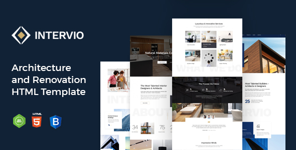 Intervio - Architecture & Interior Design HTML Template