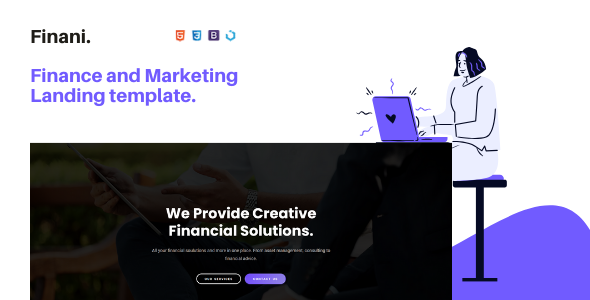 Finani — Finance and Marketing Landing Template
