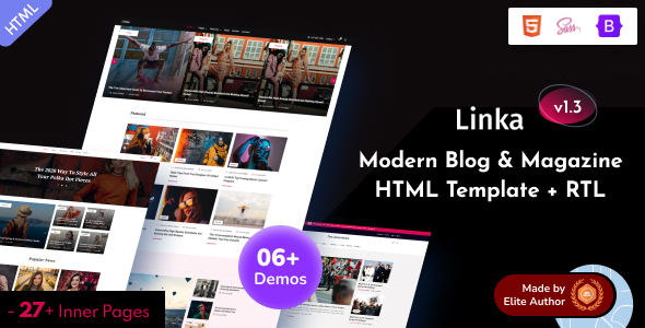 Linka - Modern Blog & Magazine Bootstrap 5 Template
