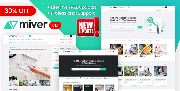 Miver - LMS & Freelance Services Marketplace for Businesses HTML Template