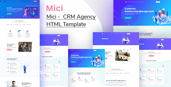 Mici - CRM system HTML Template
